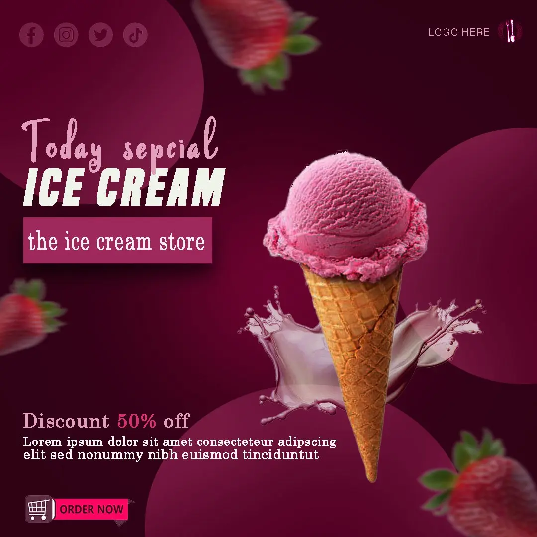 icecream مثلجات تصميم بوست by rabbit