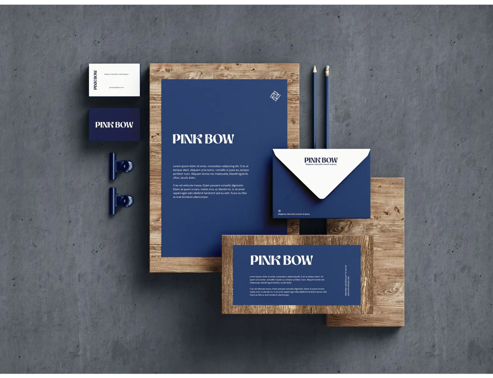 pinkbow mockups paper